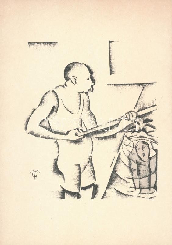 Molnár C. Pál (1894-1981): Illusztrációk, 4 db. Kis szériás ofszet, papír, kissé foltos, 29,5×21 cm - Image 3