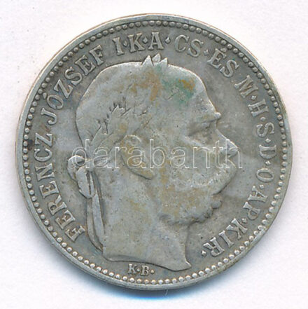 1896KB 1K Ag 'Ferenc József' T:3 patina Adamo K5