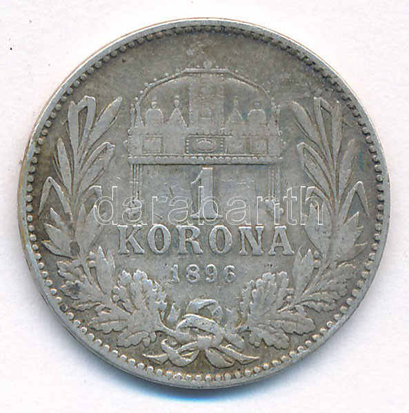 1896KB 1K Ag 'Ferenc József' T:3 patina Adamo K5 - Image 2