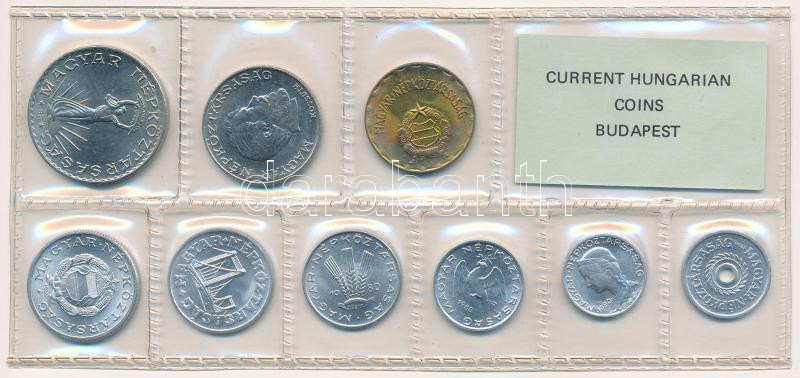 1980. 2f-10Ft (9xklf) érmés forgalmi sor fóliatokban T:1 patina Adamo FO13 - Image 2