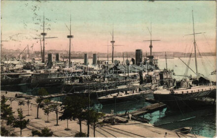1915 Pola, Pula; K.u.K. Kriegsmarine Kriegshafen / Osztrák-magyar haditengerészeti kikötő / Austro-Hungarian Navy port, naval base and shipyard. F.W. Schrinner, Phot. Alois Beer