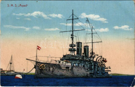 SMS Árpád az Osztrák-Magyar Haditengerészet Habsburg-osztályú csatahajó / K.u.K. Kriegsmarine Schlachtschiff / SMS Árpád Austro-Hungarian Navy Habsburg-class pre-dreadnought battleship (EK)