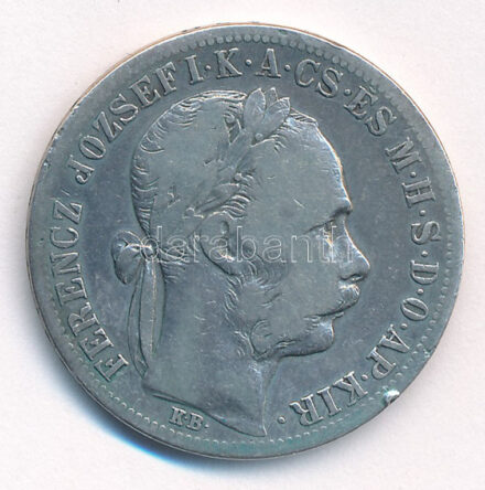 1883KB 1Ft Ag 'Ferenc József / Barokk címer' T:3 patina Adamo M15