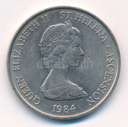 Szent Ilona / Ascension-sziget 1984. 10p Cu-Ni 'II. Erzsébet' T:2 kis ph Saint Helena / Ascension Island 1984. 10 Pence Cu-Ni 'Elizabeth II' C:XF small edge error Krause KM#4