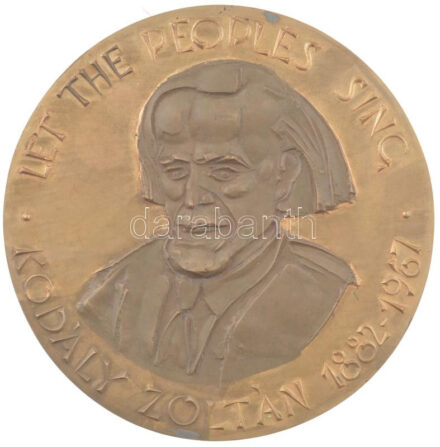 Kiss Nagy András (1930-1997) DN 'Kodály Zoltán / Háry János' kétoldalas bronz emlékérem (160mm) T:1- fo.