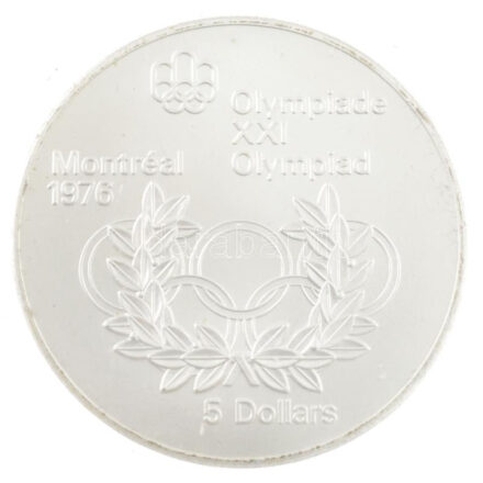 Kanada 1974. 5$ Ag 'Montreali olimpia' T:BU Canada 1974. 5 Dollars Ag 'Montreal Olympic Games' C:BU Krause KM#89