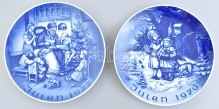 2 db Bavaria dísz tányér, 1979, 1977, jelzett, kopott, d: cca. 20 cm