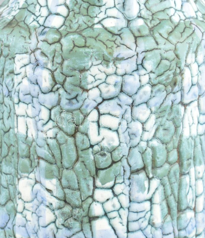 Bán Károly: Retró váza, jelzett, hibátlan, m: 27, 5 cm - Image 3