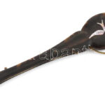 Antik lornyon, teknőc páncél és gyöngyház, korának megfelelő állapotban, h: 17 cm - Image 4
