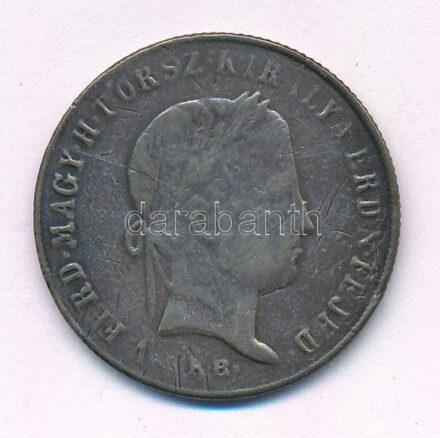 1848KB 20kr Ag 'V. Ferdinánd' T:3 patina Hungary 1848KB 20 Kreuzer Ag 'Ferdinand V' C:F patina Huszár: 2092., Unger III.: 1428.