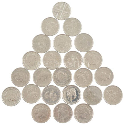 Nagy-Britannia 1990-2017. 5p (24xklf) T:1--2- Great Britain 1990-2017. 5 Pence (24xdiff) C:AU-VF