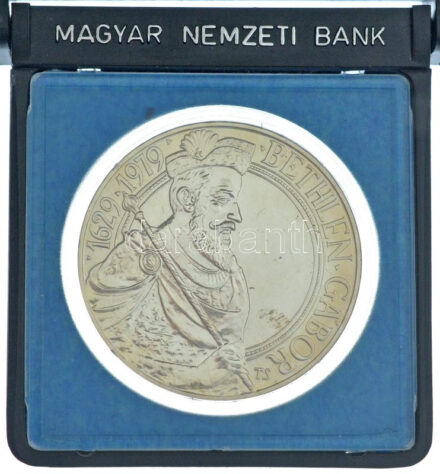 1979. 200Ft Ag 'Bethlen Gábor' fekete MNB tokban T:BU patina Adamo EM58