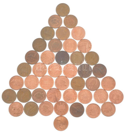 Nagy-Britannia 1971-2016. 1p (44xklf) T:1--2- patina Great Britain 1971-2016. 1 Penny (44xdiff) C:AU-VF patina