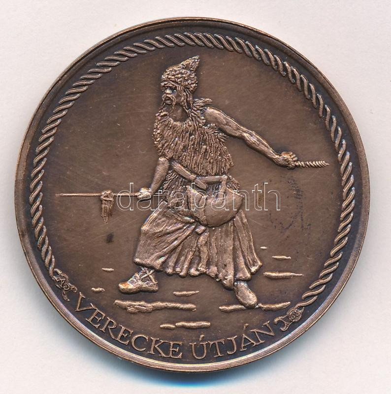 ~1990. 'Árpád vezér - Feszty körkép - Ópusztaszer / Verecke útján' bronz emlékérem. Szign.: LS (42,5mm) T:1 - Image 2