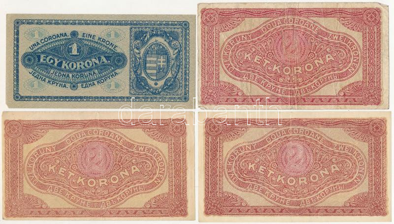 1920. 1K + 1920. 2K (5x) + 1923. 100K + Orosz Birodalom 1912-1917. (1898) 1R Szign.: Shipov T:I- - III - Image 2