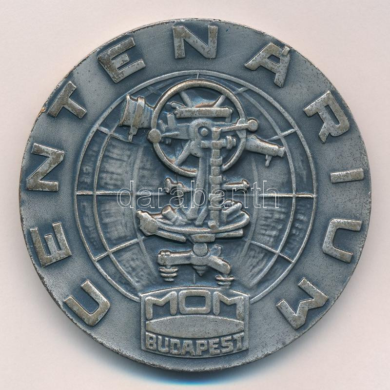 1976. '100 éves a Magyar Optikai Művek' kétoldalas ezüstözött bronz emlékérem (60mm) T:1- kis ph. - Image 2