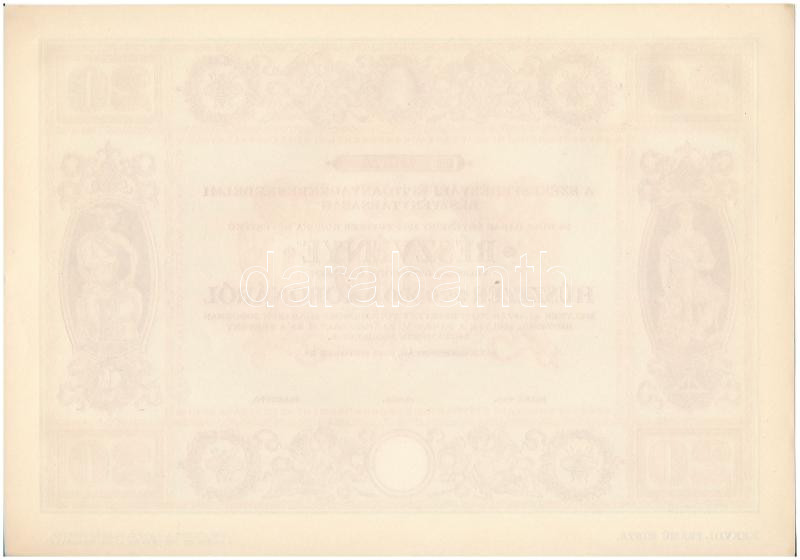 Székesfehérvár 1923. 'Székesfehérvári Építőanyagkereskedelmi Részvénytársaság' 20db részvénye összesen 20.000K-ról, 'MINTA' T:I,I- - Image 2