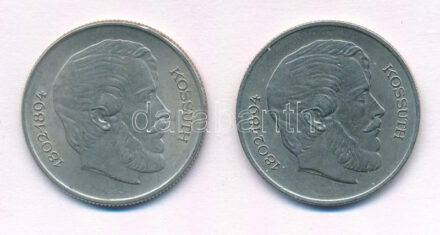 1967. 5Ft Cu-Ni-Zn 'Kossuth' + 1968. 5Ft Cu-Ni-Zn 'Kossuth' T:1-,2 Hungary 1967. 5 Forint Cu-Ni-Zn 'Kossuth' + 1968. 5 Forint Cu-Ni-Zn 'Kossuth' C:AU,XF Adamo F8.2