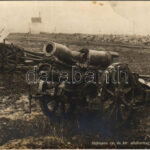 Cső? Hofmann cs. és kir. altábornagy hadtestje. Hadifénykép Kiállítás / WWI Austro-Hungarian K.u.K. military, destroyed artillery (EK)