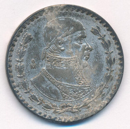 Mexikó 1960. 1P Ag 'Jose Morelos' T:3 patina, lapka hiba Mexico 1960. 1 Peso Ag 'Jose Morelos' C:F patina, planchet error Krause KM#459