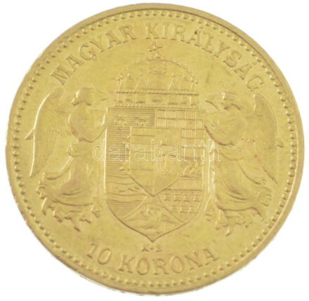 1899KB 10K Au 'Ferenc József' Körmöcbánya (3,39g/0.900) T:1- Hungary 1899KB 10 Korona Au Kremnitz 'Franz Joseph I' (3,39g/0.900) C:AU Adamo K8