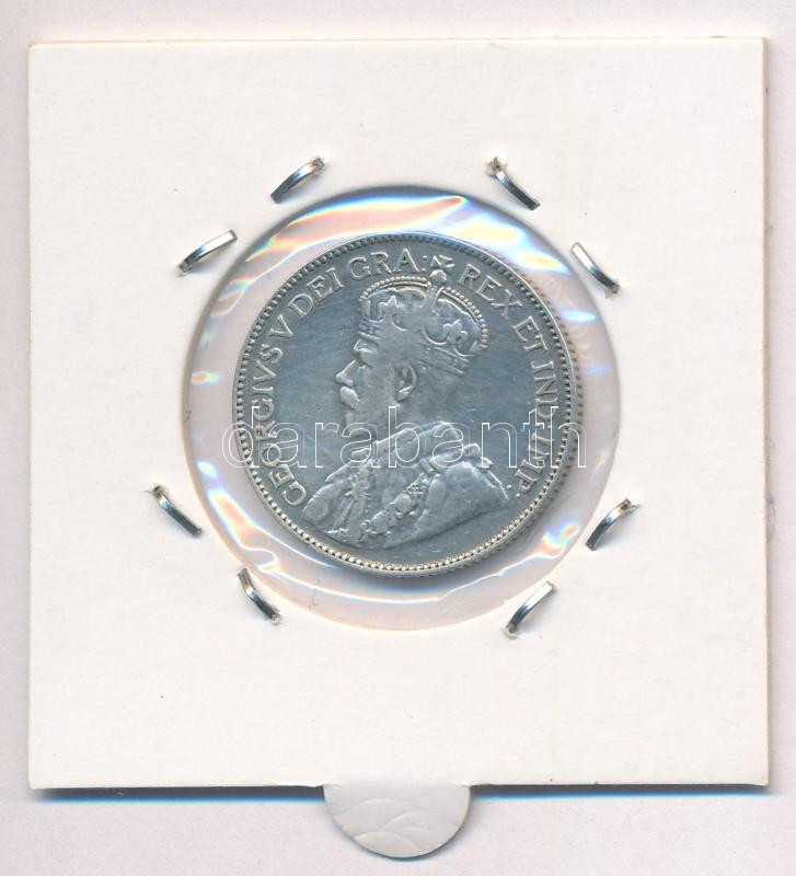 Kanada 1919. 25c Ag 'V. György' T:2- Canada 1919. 25 Cents Ag 'George V' C:VF Krause KM#24 - Image 2