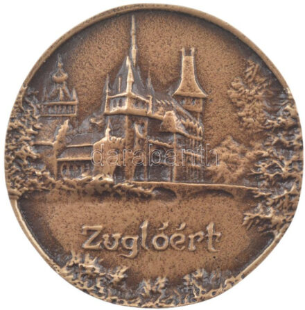DN 'Zuglóért' egyoldalas bronz emlékérem (75mm) T:1