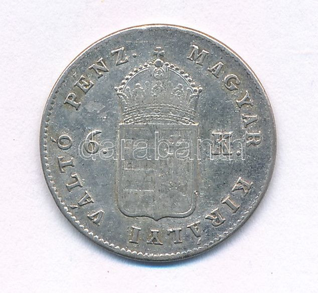 1849NB 6kr Ag T:2,2- patina Adamo B3 - Image 2