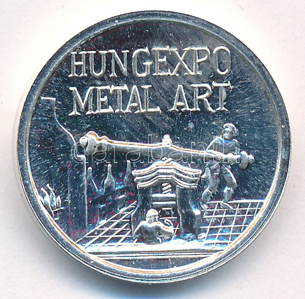 DN 'Hungexpo Metal Art / Karát' kétoldalas fém emlékérem (23mm) T:1-,2 patina