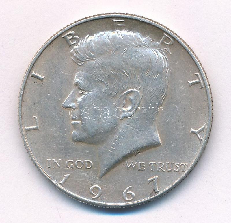Amerikai Egyesült Államok 1967. 1/2$ Ag 'Kennedy' T:2 patina USA 1967. 1/2 Dollar Ag 'Kennedy' C:XF patina Krause KM#202a