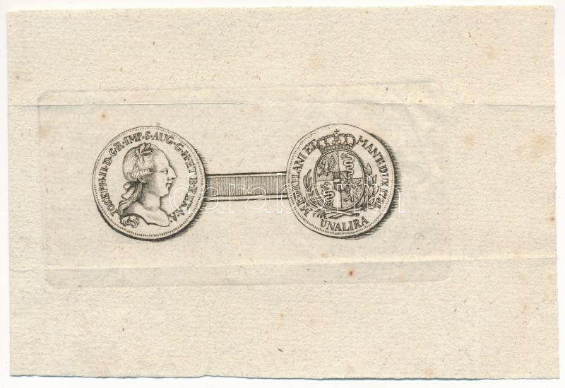 Habsburg Birodalom 1781. 1L 'II. József' formuláré T:II Habsburg Empire 1781. 1 Lira 'Joseph II.' formulare C:XF