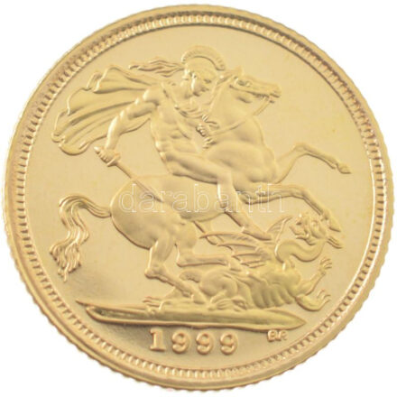 Nagy Britannia 1999. 1/2S Au 'II. Erzsébet' kapszulában (3,99g/0.917) T:PP United Kingdom 1914. 1 Sovereign Au 'Elisabeth II' in capsule (3,99g/0.917) C:PP Krause KM#1001