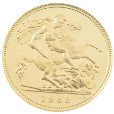 Nagy Britannia 1983. 1/2S Au 'II. Erzsébet' kapszulában (3,99g/0.917) T:PP United Kingdom 1983. 1 Sovereign Au 'Elisabeth II' in capsule (3,99g/0.917) C:PP Krause KM#922