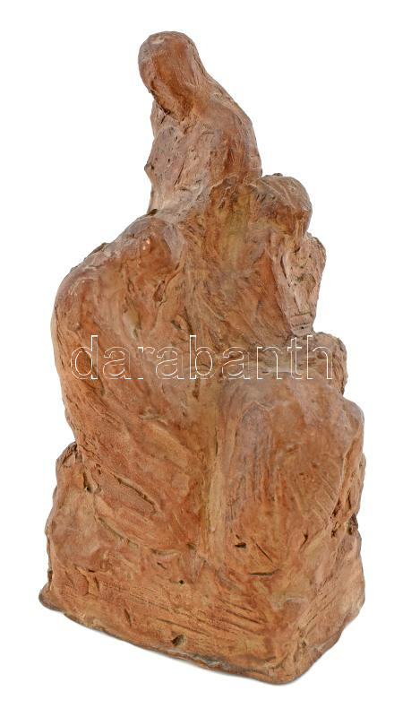 Jelzés nélkül: Csoport. Terrakotta. 22 cm