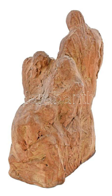 Jelzés nélkül: Csoport. Terrakotta. 22 cm - Image 2