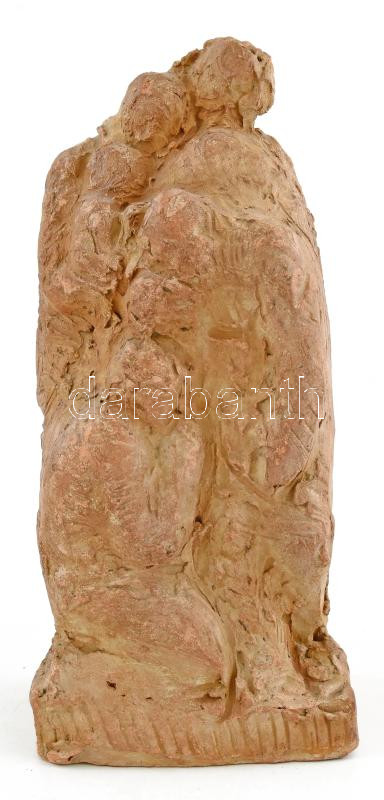 Jelzés nélkül: Család. Terrakotta. 22 cm