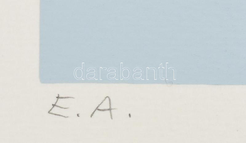 Halász Szabó Sándor (1920-1997): Absztrakt formák. Szitanyomat, papír, jelzett, művészpéldány E.A. jelzéssel, 41x29 cm - Image 2