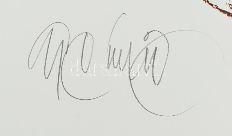 Gyémánt László (1935-): Akt. Szitanyomat, papír, jelzett, művészpéldány E.A./Ex. jelzéssel, lapméret: 65x49 cm / László Gyémánt (1935-): Lying nude. Screenprint on paper, signed, artist's proof, 65x49 cm - Image 4