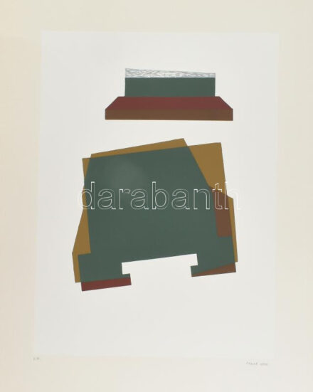 Mark (Márkus), Anna (1928-): Geometrikus kompozíció. Szitanyomat, papír, jelzett, művészpéldány E.A. jelzéssel. 45×34 cm