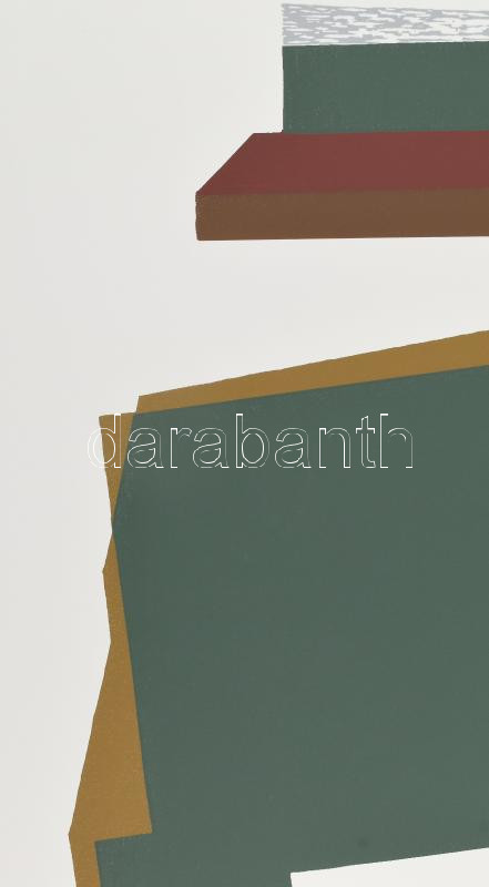 Mark (Márkus), Anna (1928-): Geometrikus kompozíció. Szitanyomat, papír, jelzett, művészpéldány E.A. jelzéssel. 45×34 cm - Image 2