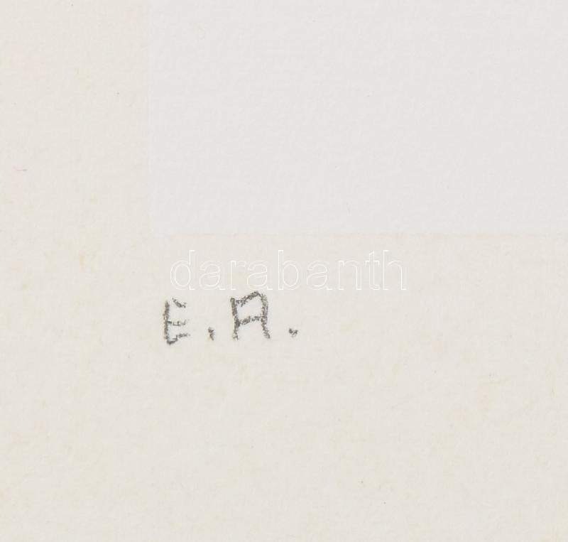 Mark (Márkus), Anna (1928-): Geometrikus kompozíció. Szitanyomat, papír, jelzett, művészpéldány E.A. jelzéssel. 45×34 cm - Image 3