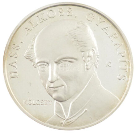 Kósa István (1953-) 1996. 'Magyar Szabadalmi Hivatal / Kölcsey - Hass Alkoss Gyarapíts' Ag emlékérem kapszulában, dísztokban (15.62g/0.925/32mm) T:PP