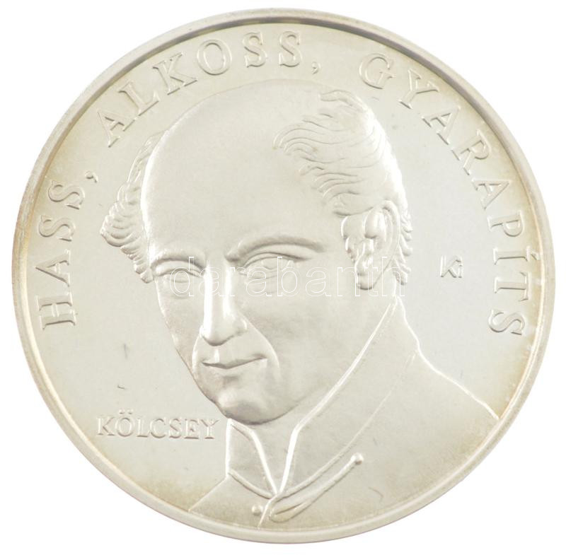 Kósa István (1953-) 1996. 'Magyar Szabadalmi Hivatal / Kölcsey - Hass Alkoss Gyarapíts' Ag emlékérem kapszulában, dísztokban (15.62g/0.925/32mm) T:PP