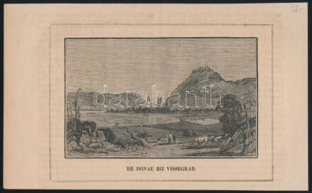 cca 1860 Visegrád fametszet 11x7,5 cm