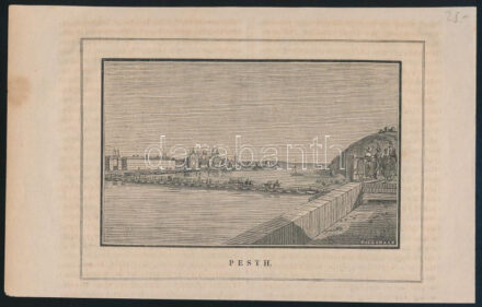 cca 1860 Pest fametszet 11x8 cm