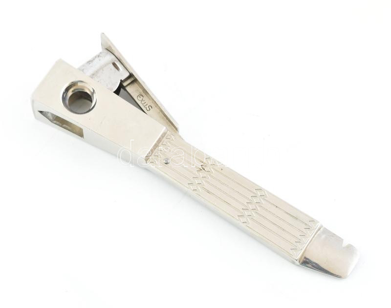 Dekoratív fém, szivarvágó, jelzett, h: 14 cm