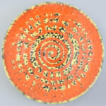 Péter Mária kerámiatál, jelzett, hibátlan, d: 28 cm