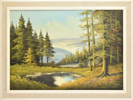Eynar jelzéssel: erdei táj. Olaj, vászon. Fa keretben: 70cm x 50cm