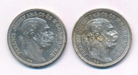 1915KB 1K Ag 'Ferenc József' (2x) T:1- patina Adamo K5.1