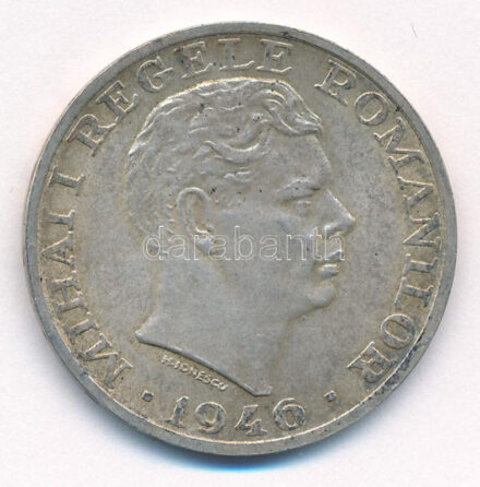 Románia 1946. 25.000L Ag 'I. Mihály' T:2 patina Romania 1946. 25.000 Lei Ag 'Mihai I' C:XF patina Krause KM#70